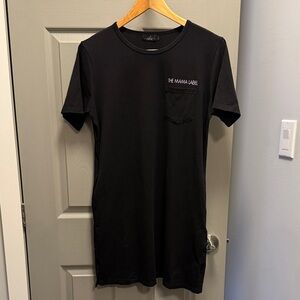 Black Short Sleeve Tee Dress